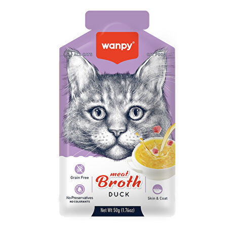 Petlovebutik Kediler için Ördek Eti Çorbası 50g 