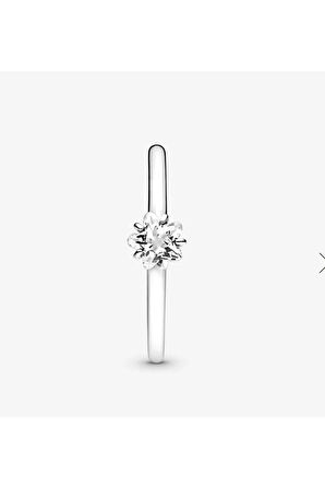 Poseidons Jewellery Gümüş Gökyüzü Işıltılı Yıldız Tektaş Yüzük