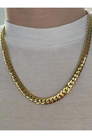 İri Örme Çelik Kararmaz Kadın Gold Kolye