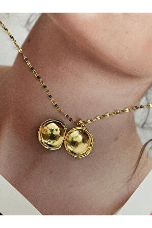 Lacivert Gökyüzü Gold Paslanmaz Çelik Kadın Kolye – Modern ve Şık Tasarım