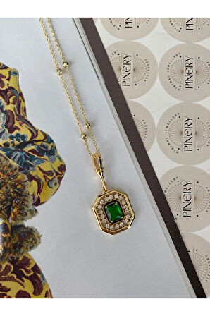 VIP SERİ - Zirkon Taşlı Kimler Geldi Serenay Kolyesi