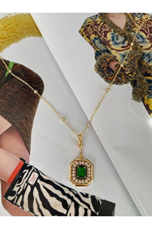 VIP SERİ - Zirkon Taşlı Kimler Geldi Serenay Kolyesi