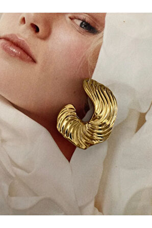 Vintage Burgu Paslanmaz Çelik Kadın Küpe Çifti