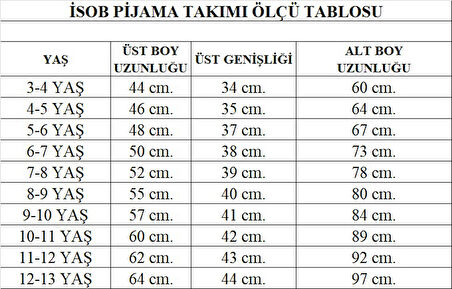 İSOB Gri Yeni Yıl Desenli %100 Pamuk Kız ve Erkek Çocuk Pijama Takımı 3-13 Yaş 51509