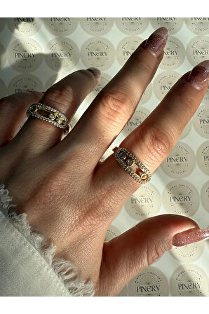 VIP SERİ - Oval Taşlı Alttan Ayarlamalı Kadın Yüzük