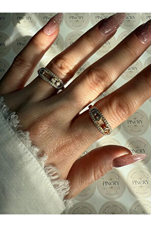 VIP SERİ - Oval Taşlı Alttan Ayarlamalı Kadın Yüzük