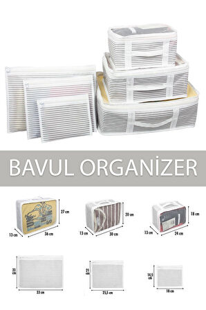 12'li Bavul Organizer Seyahat Çantası Valiz Düzenleyici Set