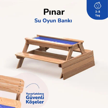 Çocuk Su Havuzu Masa ve Bank Seti 3-8 Yaş Oyun Odası Pınar