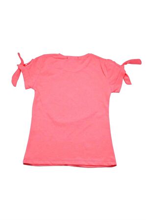 Çiçek Sepet Nakışlı Kız Bebek Tshirt Pembe