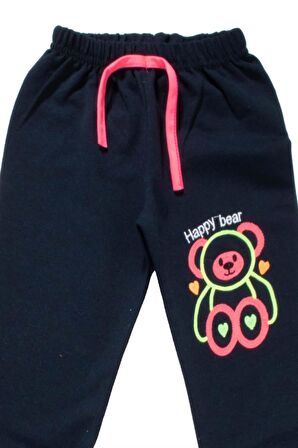 Happy Bear Nakışlı Alt Lacivert