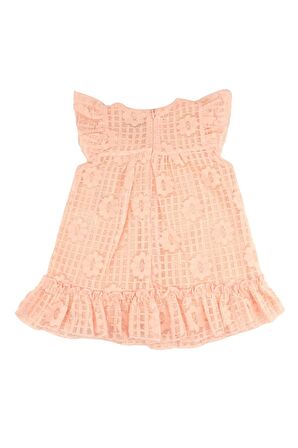 Güllü Çiçek Desenli Kız Bebek Elbise