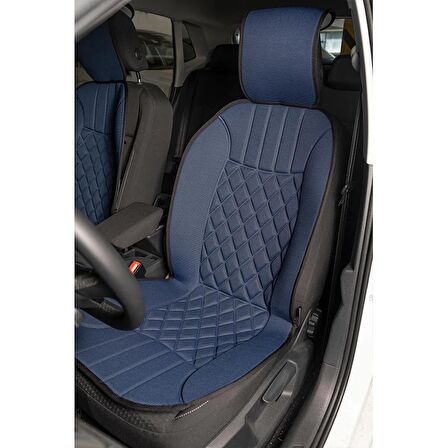 Peugeot 2008 Lüx Oto Koltuk Minderi Ön 2'li Set ELEGANCE Serisi MAVİ