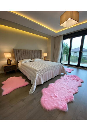 Kuzu Post Peluş Premium Yumuşacık Tüylü Halı Çift Kafa