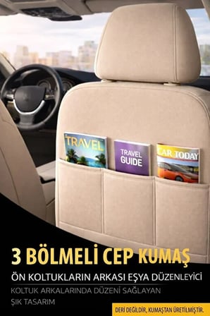 Honda Vamos (hm1) 0.7i 12v Turbo 4wd (64 Hp) 2002 UYUMLU  KUMAŞ ALCANTARA OTO KOLTUK KILIFI BEJ