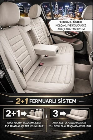 Mercedes-benz Clc (cl203) Clc 200 Cdı (150 Hp) Dpf 2009 UYUMLU  KUMAŞ ALCANTARA OTO KOLTUK KILIFI BEJ