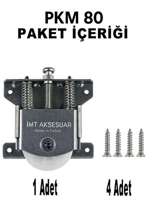 İmt Aksesuar Pkm 80 Sürgülü Dolap Kapağı ve Gardrop Sürgü Kapağı Tekeri