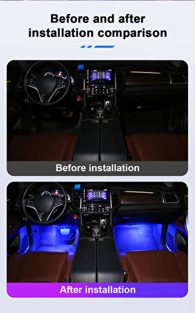 Audi 90 Sese Duyarlı Ayak Altı Led Aydınlatma Kumandalı RGB