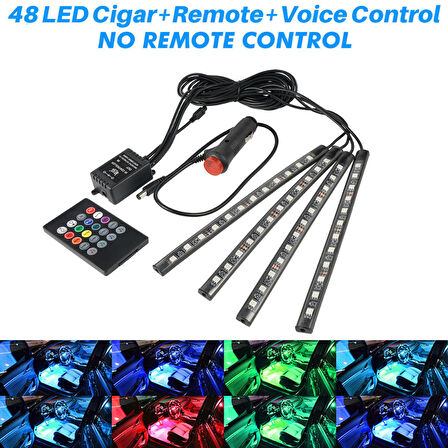 Sese Duyarlı Ayak Altı Led Aydınlatma Kumandalı RGB