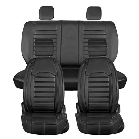 Chevrolet Captiva Lüx Deri OTO KOLTUK KILIFI Ön Arka Takım Set Orjinal SİYAH