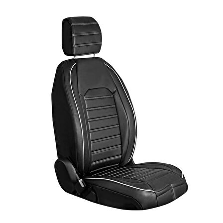 Seat İbiza ESKİ Lüx Deri Oto Koltuk Kılıfı Ön Arka Takım Set Orjinal SİYAH BEYAZ