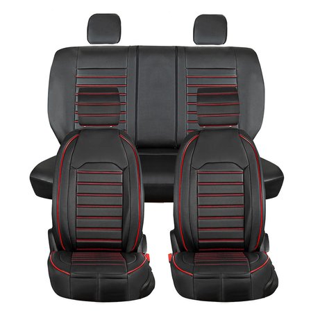 Seat Arona Lüx Deri OTO KOLTUK KILIFI Ön Arka Takım Set Orjinal SİYAH KIRMIZI