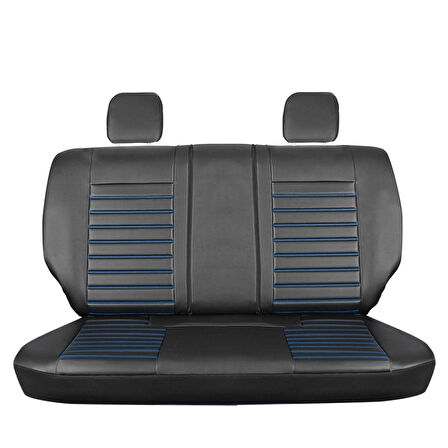 Ford Eco Sport Lüx Deri OTO KOLTUK KILIFI Ön Arka Takım Set Orjinal SİYAH MAVİ