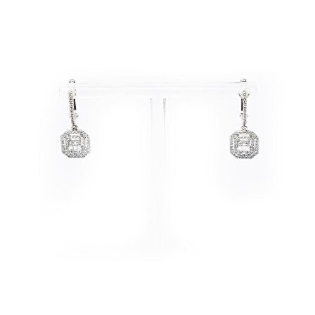 Pırlanta Baget Küpe 0.13 Ct