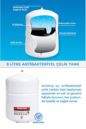 12 Aşamalı  Standart Membranlı Pompalı Alkali ve Detoks Filtrei Su Arıtma Cihazı