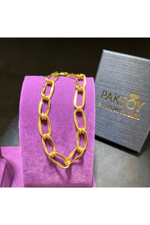 22 Ayar Altın Bileklik Süzme Model 7.14gr Kadın Hediye - B01046