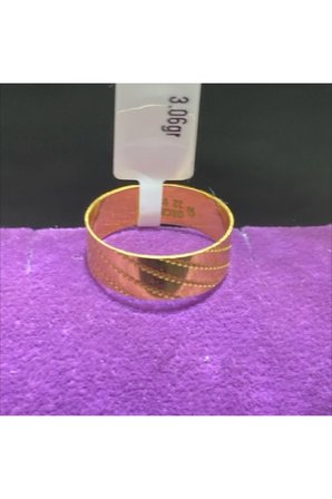 22 Ayar Altın Alyans Kalem İşlemeli Desenli Özel Tasarım 2.41gr Hediye Paksoy - DA00075