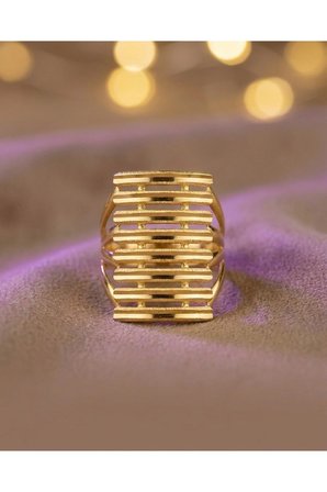 22 Ayar Altın Yüzük Kaburga Modern Tasarım 5.43gr Kadın - Y00948