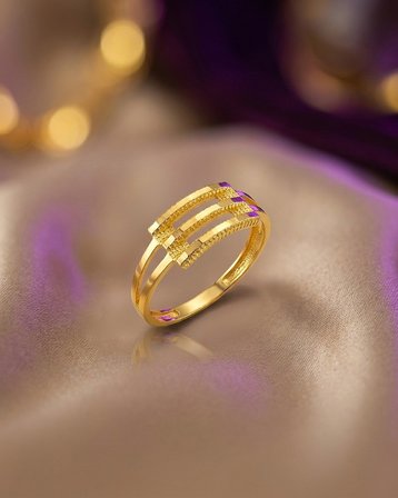 22 Ayar Altın Yüzük Dorika Modern Tasarım 2.11gr Hediye - Y01044