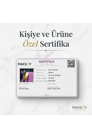 Paksoy 22 Ayar Altın Lotus Çiçek Yüzük 3.23 gr Zirkon Taşlı