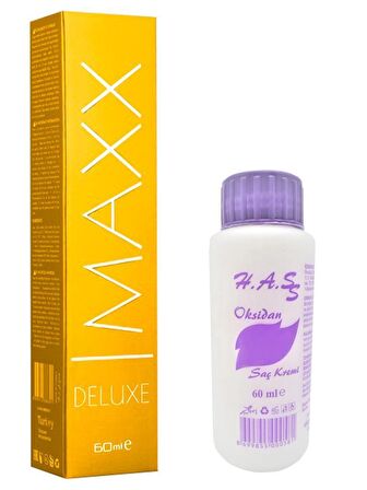 Maxx Deluxe Saç Boyası 60 Ml.+Oksidan 60 Ml. (1 Adet)