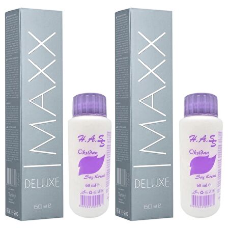 Maxx Deluxe Saç Boyası Siyah-1/0+Oksidan (2 ADET)