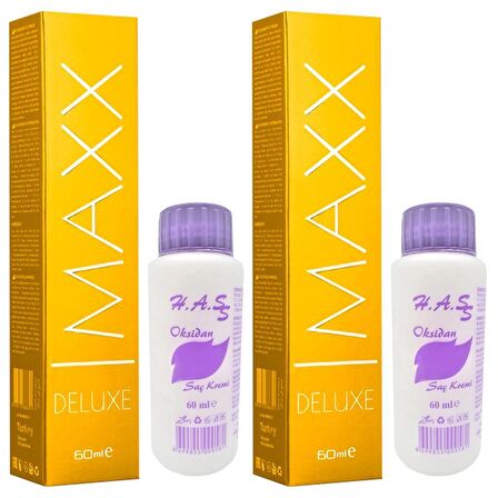 Maxx Deluxe Saç Boyası Yoğun Küllü Kumral-7/11+Oksidan (2 ADET)