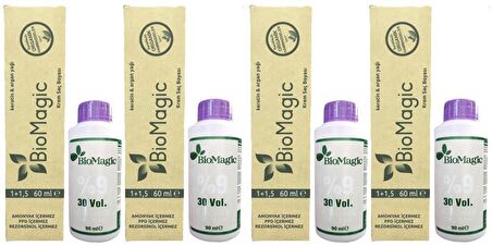BioMagic Organik Amonyaksız Saç Boyası (Kristal Sarısı-11.21)+Oksidan (4 Adet) 