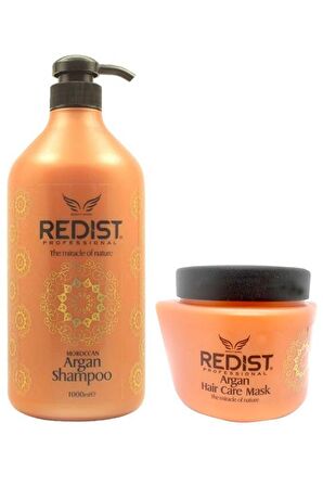 Redist Argan Şampuan 1000 Ml.+Argan Saç Maskesi 500 Ml.