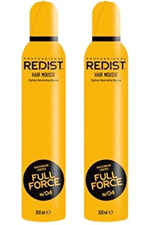 Redist Professional Full Force Hair Mousse 300 Ml. (Saç Köpüğü) 2'li