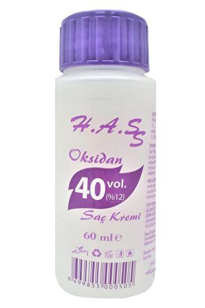 H.A.S Oksidan 40 Volüm 60 Ml. (1 Ad.)+Lilafix Toz Saç Açıcı Oryal 50 Gr.