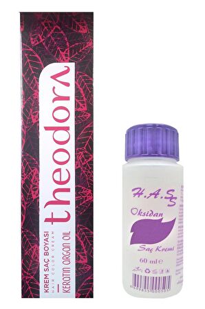 Theodora Saç Boyası 60 Ml.+H.A.SS Oksidan 60 Ml. (1 Adet)