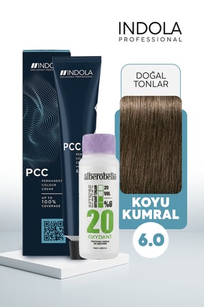 Alberobello Oksidan+Indola PCC Saç Boyası 60 Ml. (1'er Adet)