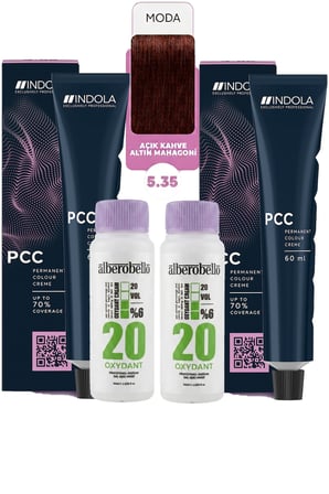 Alberobello Oksidan+Indola PCC Saç Boyası 60 Ml. (2'şer Adet)