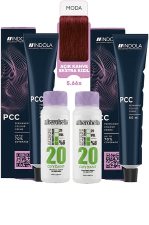 Alberobello Oksidan+Indola PCC Saç Boyası 60 Ml. (2'şer Adet)