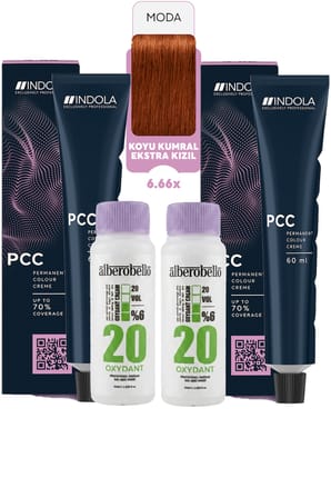 Alberobello Oksidan+Indola PCC Saç Boyası 60 Ml. (2'şer Adet)