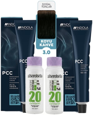 Alberobello Oksidan+Indola PCC Saç Boyası 60 Ml. (2'şer Adet)