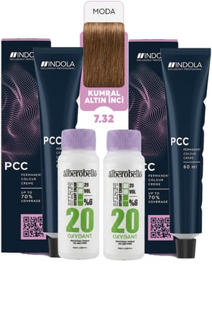 Alberobello Oksidan+Indola PCC Saç Boyası 60 Ml. (2'şer Adet)