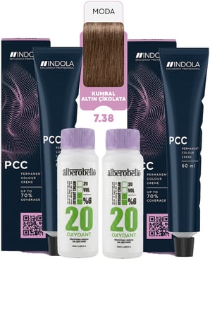 Alberobello Oksidan+Indola PCC Saç Boyası 60 Ml. (2'şer Adet)