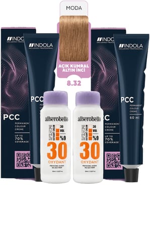 Alberobello Oksidan+Indola PCC Saç Boyası 60 Ml. (2'şer Adet)