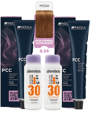Alberobello Oksidan+Indola PCC Saç Boyası 60 Ml. (2'şer Adet)